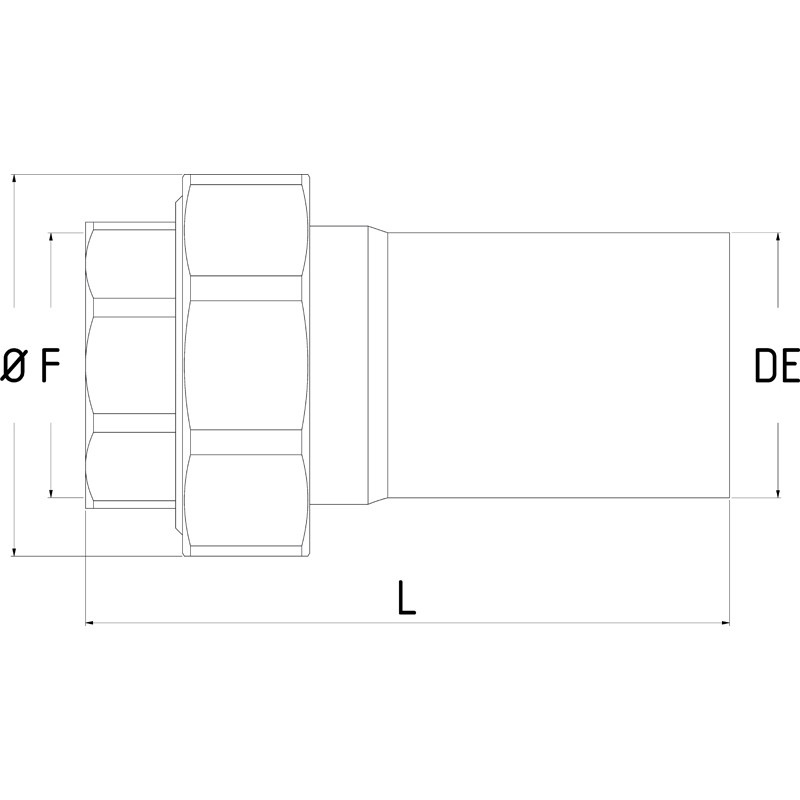 PE/BRASS FEMALE THREADED UNION - Image 2