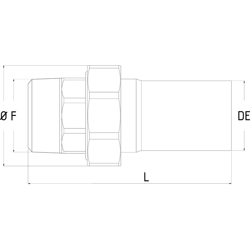PE/BRASS MALE THREADED UNION - Image 2
