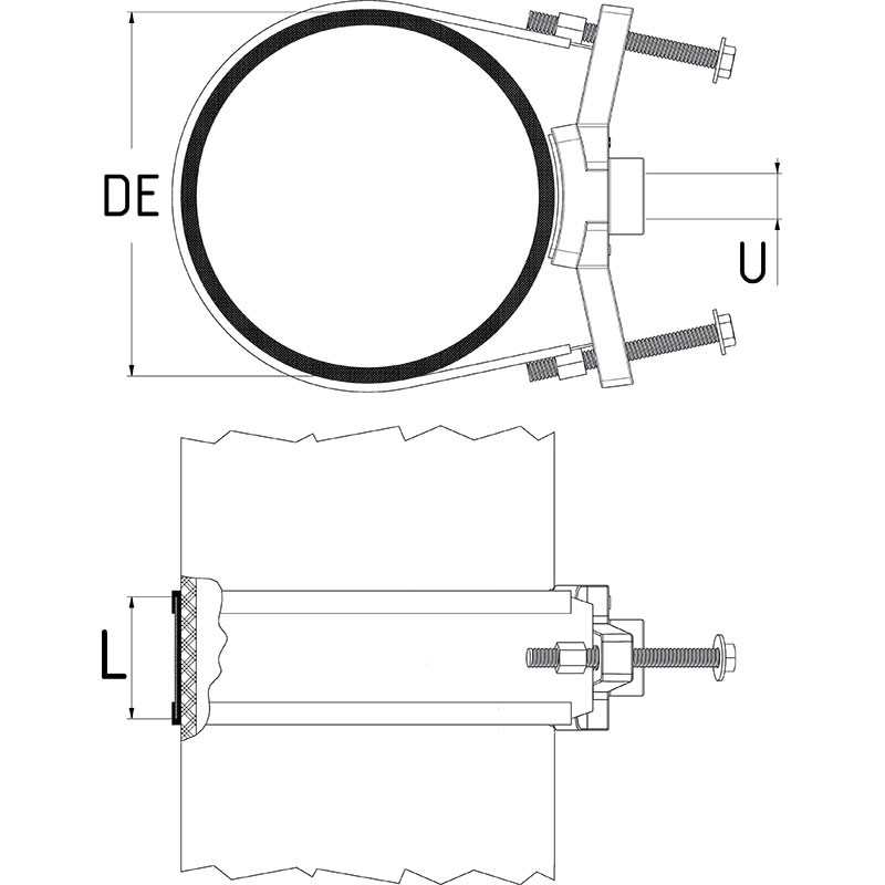 SIMPLE TAPPING SADDLE (PE/PVC, STEEL, CAST IRON, CEMENT PIPELI - Image 2