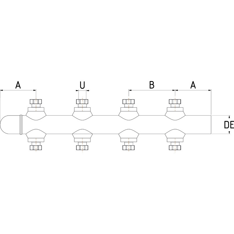 BILATERAL WITH SMOOTH TERMINAL AND END C SWIVEL NUT OUTLET - Image 2
