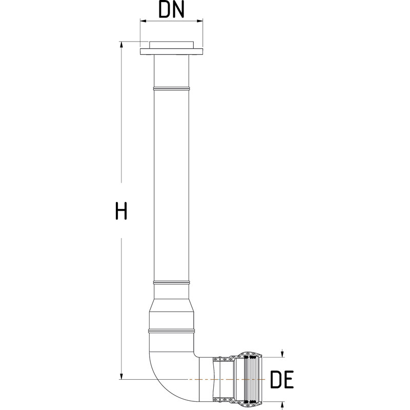 IDRANTE DI FINE LINEA FLANGIATO CON UN BICCHIERE - immagine 2